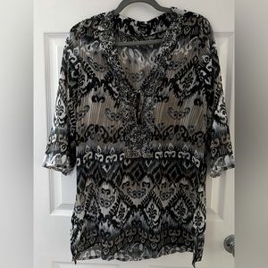 Black Sheer Swimsuit Coverup